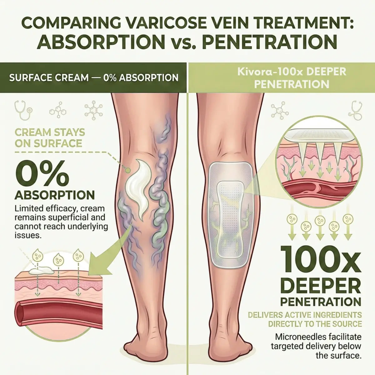 Kivora® VeinTarget Microneedle Patch