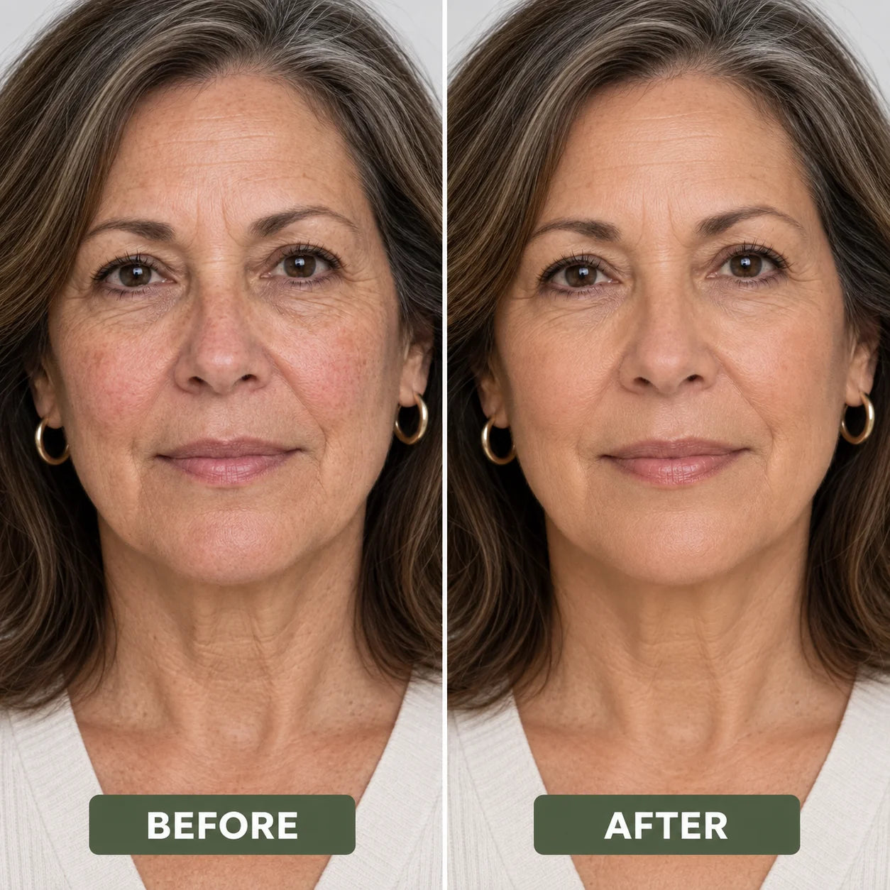 Foundation finish on mature skin