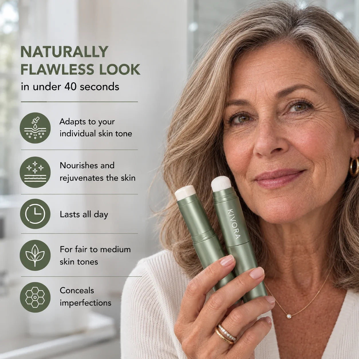 Naturally flawless look