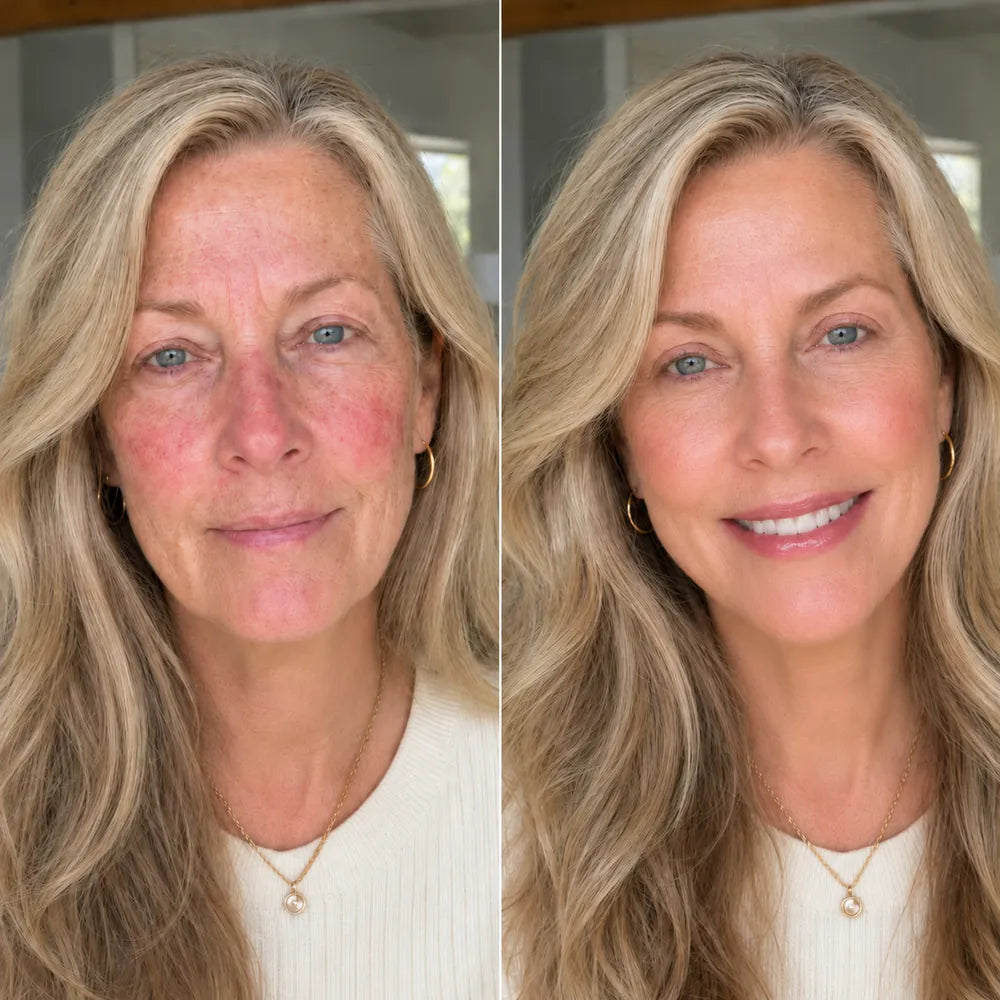 Cosmetic coverage on mature skin
