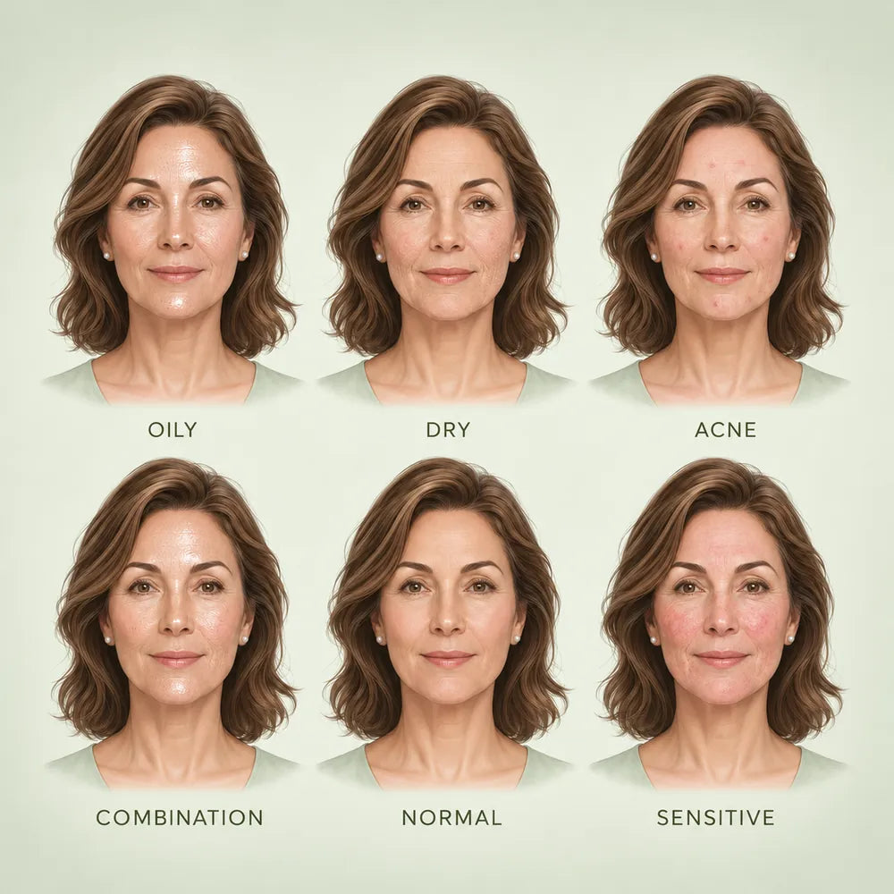 Six skin types